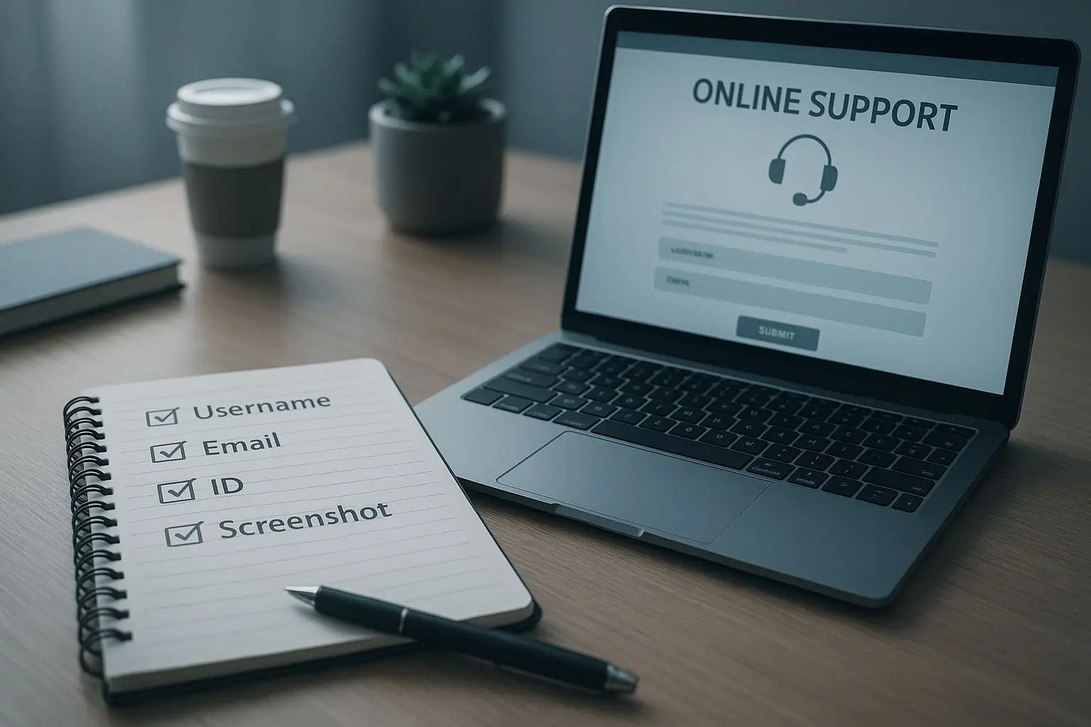 Checklist of details to prepare before contacting support