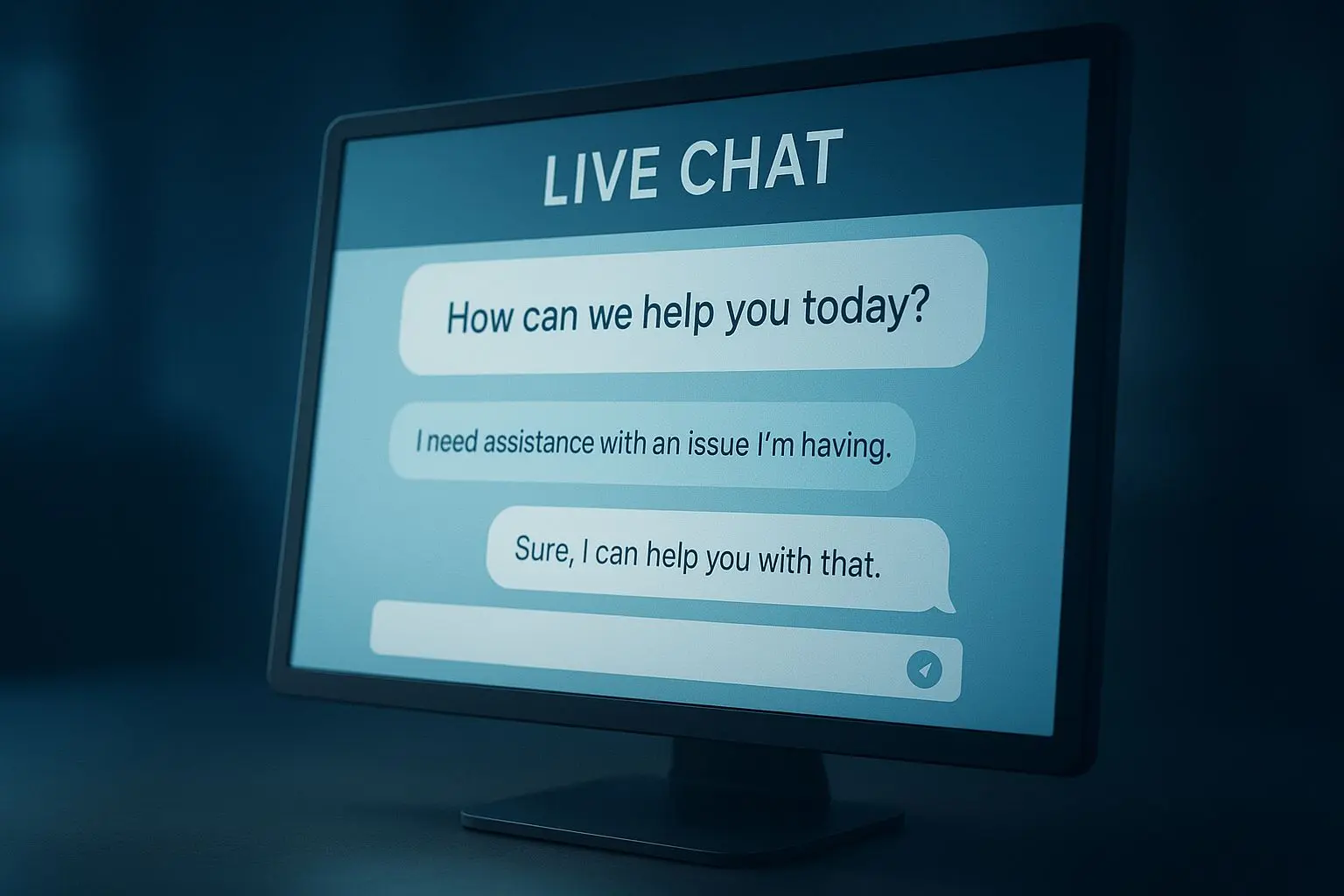 Abstract live chat interface for online support
