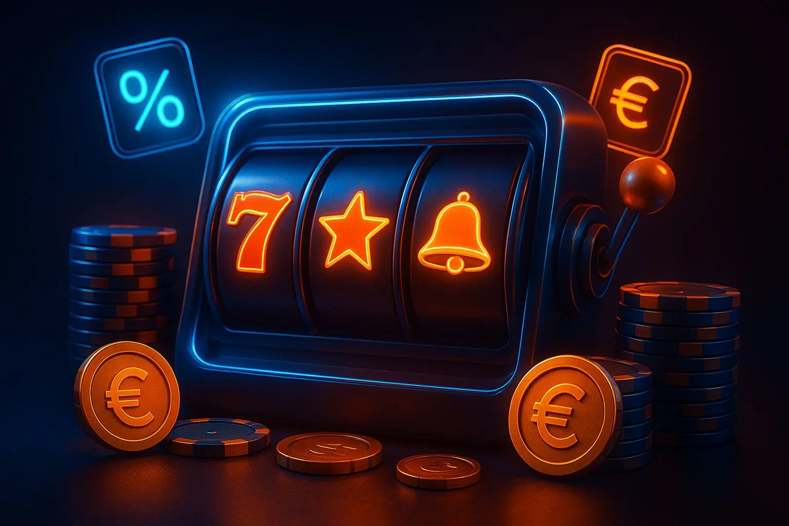 Promotional banner with chips, reels and discount-themed visuals for Dutch players