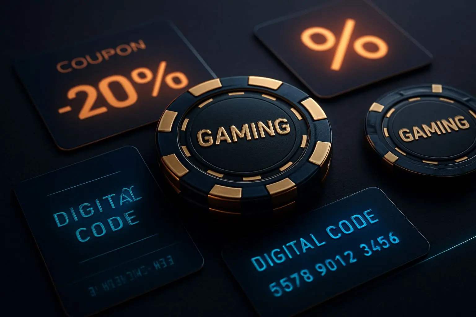 Chips and promo code coupons showing extra value tools