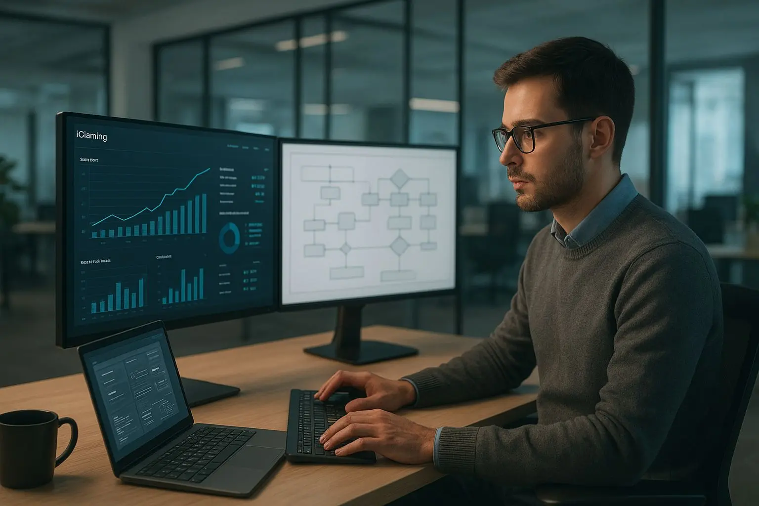 Fictional analyst reviewing account access and UX flows
