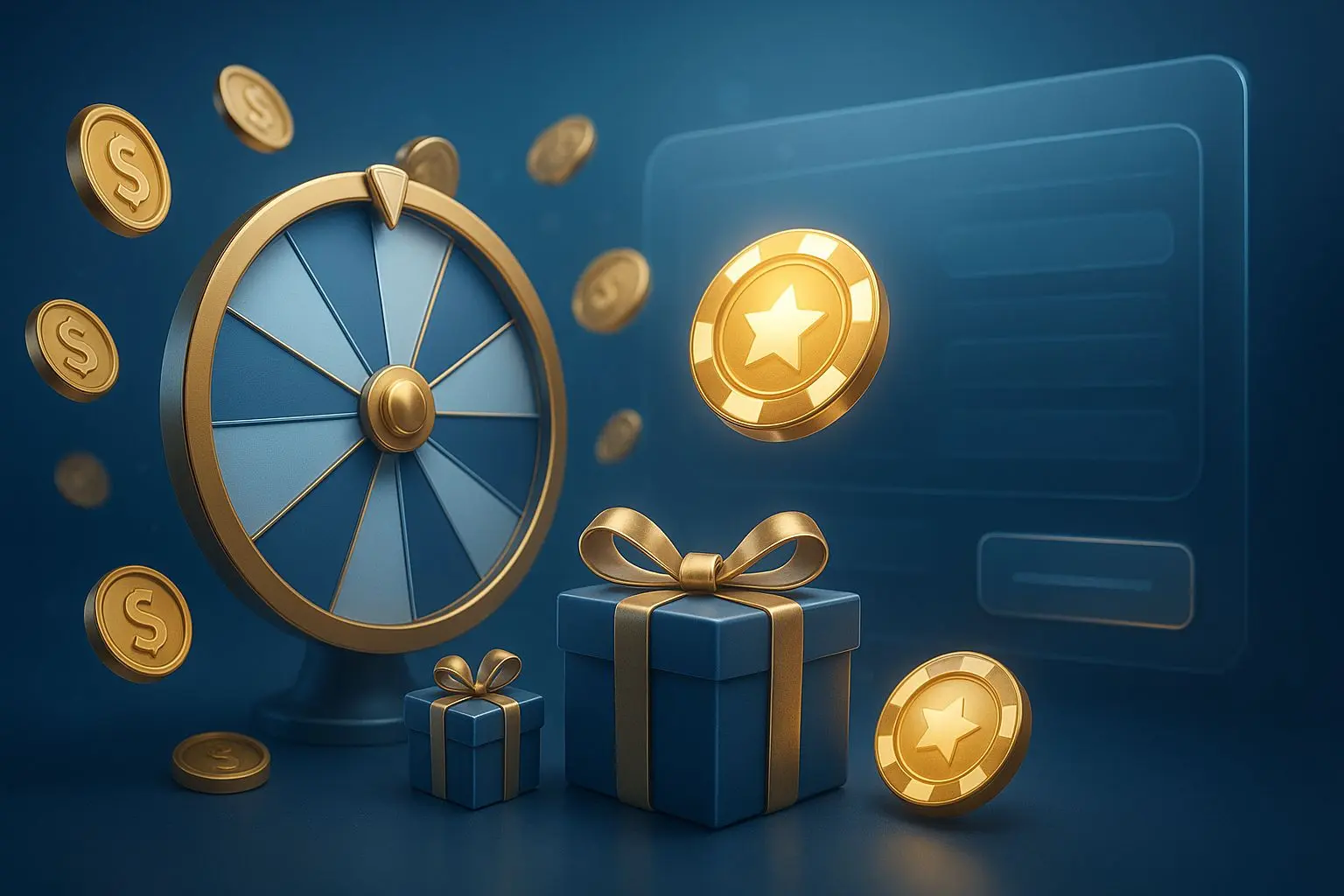 Sky-themed bonus offers banner with coins, chips and reward icons for Dutch players