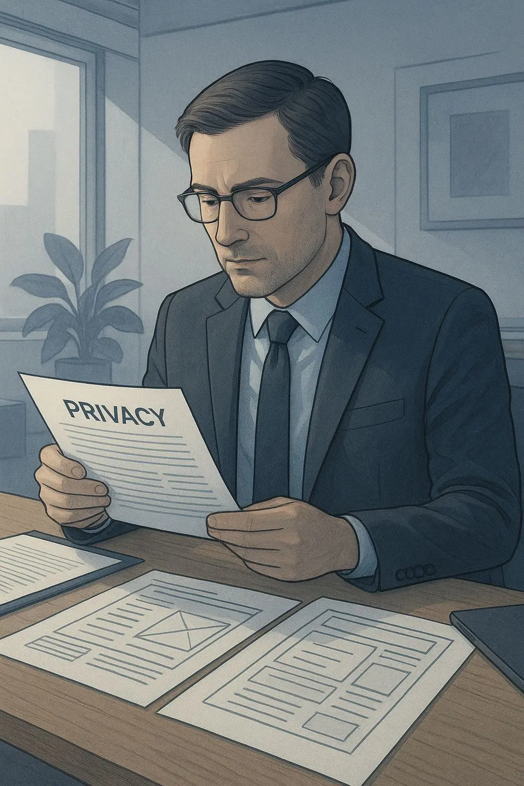 Author and Expert Profile Privacy policy expert profile illustration