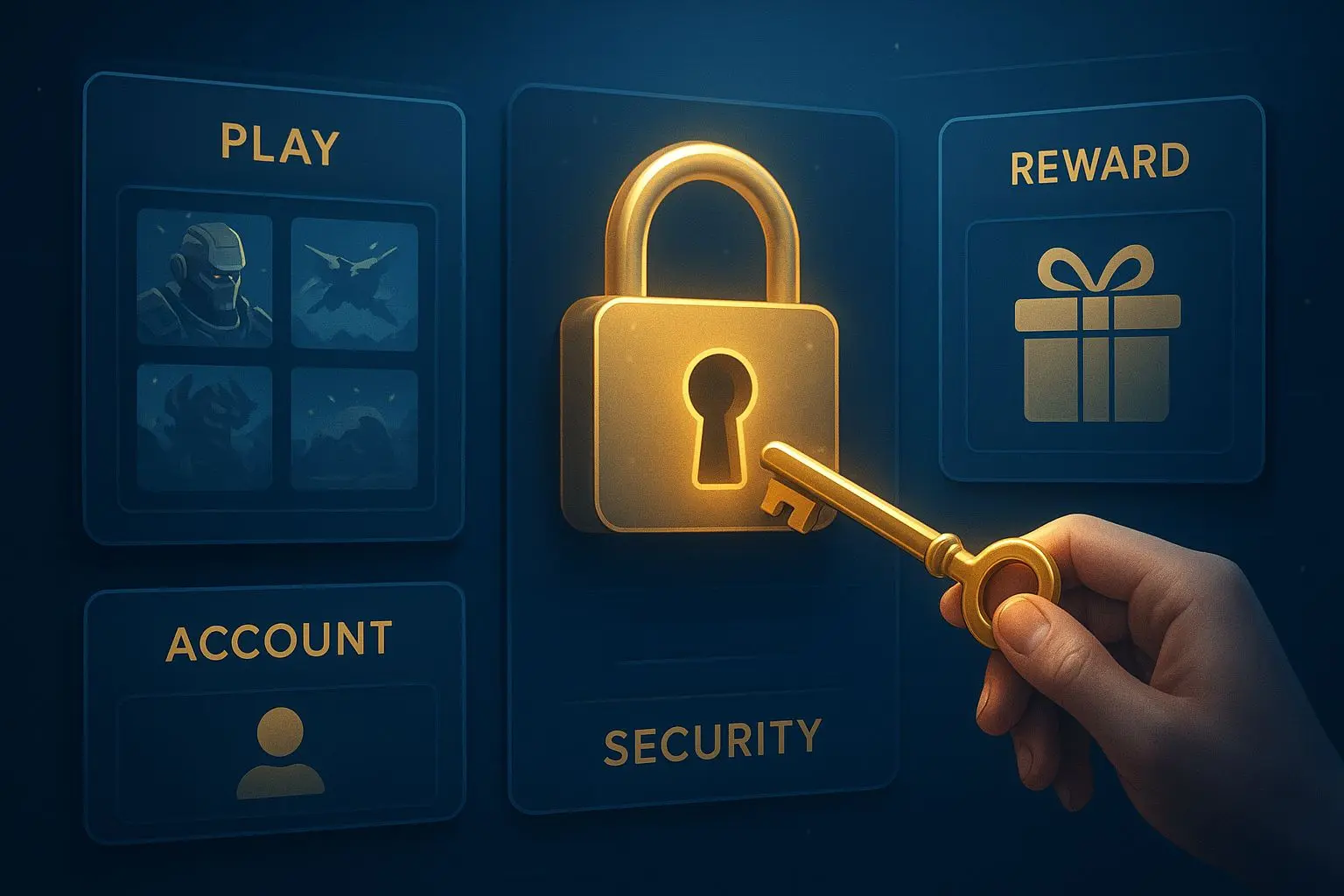 User gains access to games and account benefits after registration