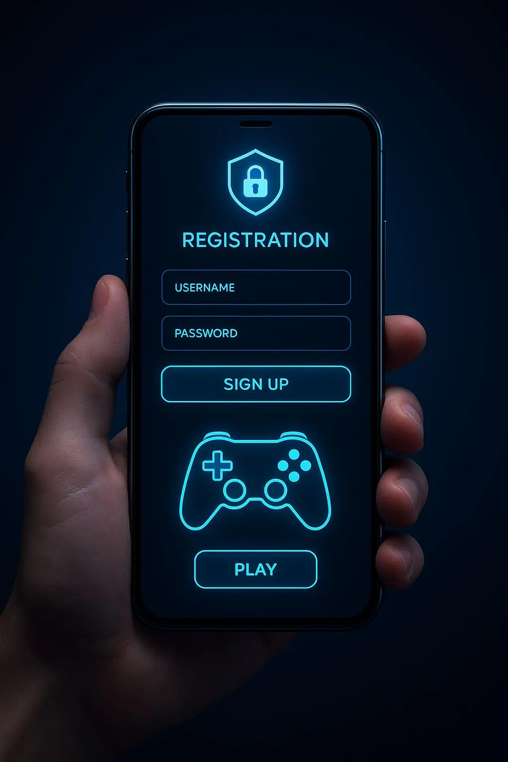 Mobile registration interface on smartphone for Sky Casino